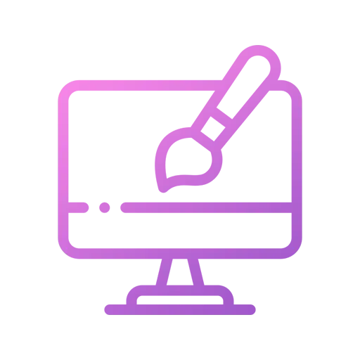 Computer with pensil Illustration Representing Design