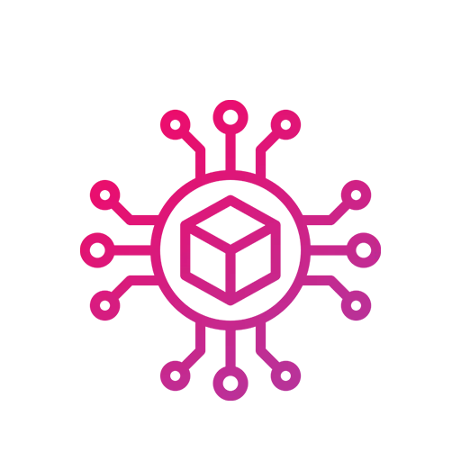 Illustration of a network having a package in the middle